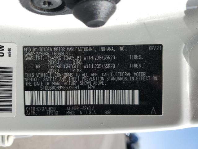 Photo 13 VIN: 5TDDBRCH9MS532691 - TOYOTA HIGHLANDER 