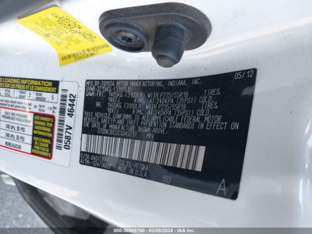 Photo 8 VIN: 5TDDK3DC0CS045717 - TOYOTA SIENNA 