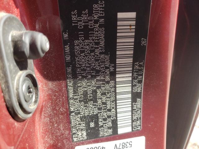 Photo 9 VIN: 5TDDK3DC1BS016189 - TOYOTA SIENNA XLE 