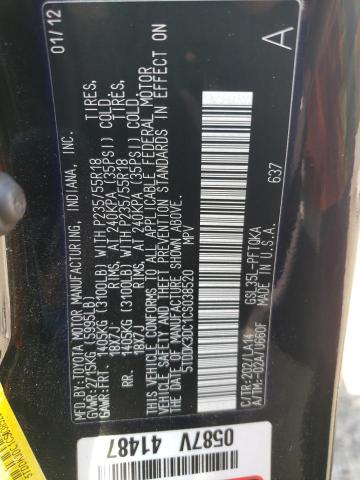 Photo 12 VIN: 5TDDK3DC1CS038520 - TOYOTA SIENNA XLE 