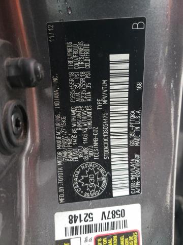 Photo 9 VIN: 5TDDK3DC1DS054475 - TOYOTA SIENNA XLE 