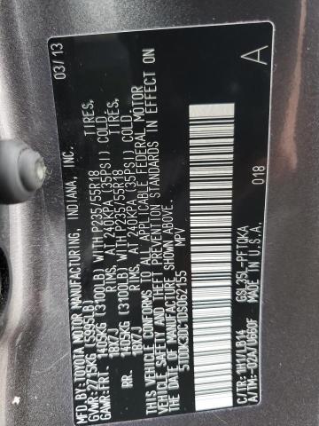 Photo 12 VIN: 5TDDK3DC1DS062155 - TOYOTA SIENNA XLE 