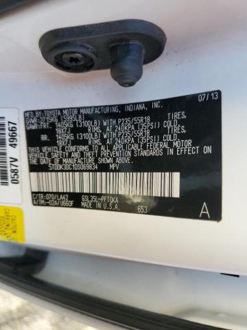 Photo 9 VIN: 5TDDK3DC1DS069834 - TOYOTA SIENNA XLE 