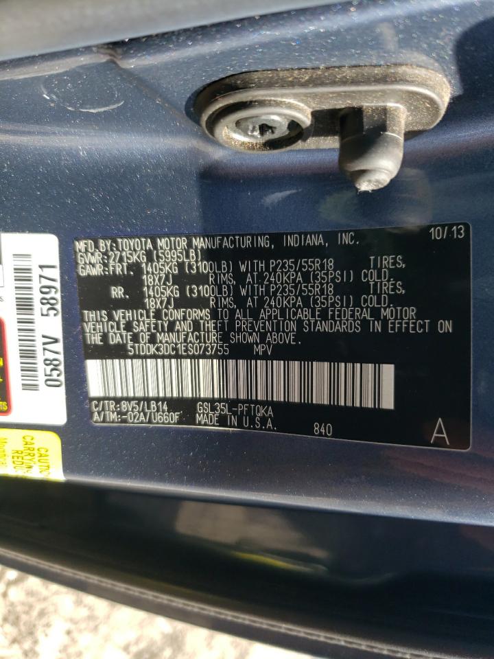 Photo 13 VIN: 5TDDK3DC1ES073755 - TOYOTA SIENNA 