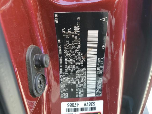 Photo 12 VIN: 5TDDK3DC2BS007551 - TOYOTA SIENNA XLE 