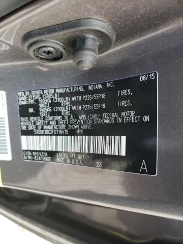 Photo 9 VIN: 5TDDK3DC2FS116419 - TOYOTA SIENNA XLE 