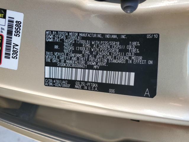 Photo 12 VIN: 5TDDK3DC3BS006621 - TOYOTA SIENNA XLE 