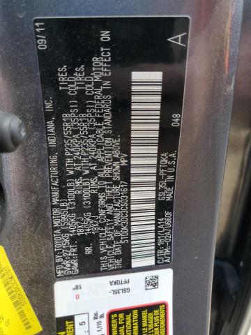 Photo 13 VIN: 5TDDK3DC3CS031617 - TOYOTA SIENNA XLE 