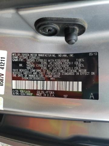 Photo 12 VIN: 5TDDK3DC3DS065333 - TOYOTA SIENNA XLE 