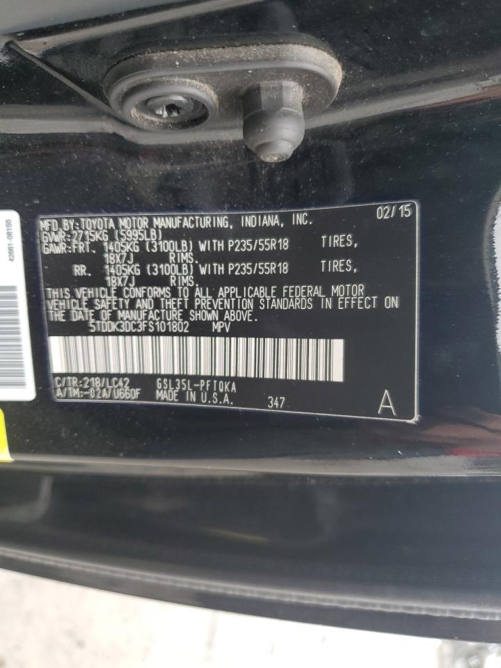 Photo 13 VIN: 5TDDK3DC3FS101802 - TOYOTA SIENNA 