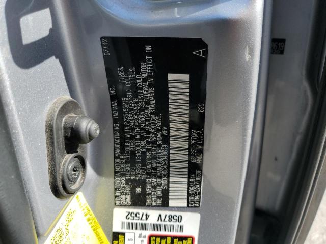 Photo 12 VIN: 5TDDK3DC4CS048619 - TOYOTA SIENNA XLE 