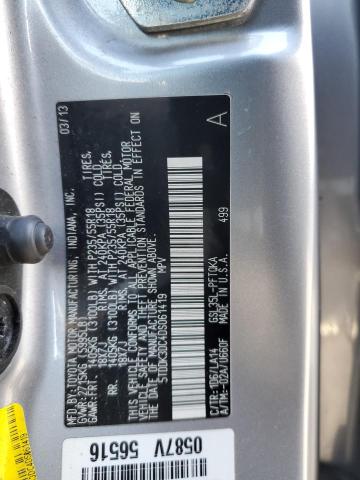 Photo 12 VIN: 5TDDK3DC4DS061419 - TOYOTA SIENNA XLE 