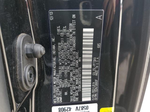 Photo 12 VIN: 5TDDK3DC4ES077315 - TOYOTA SIENNA XLE 