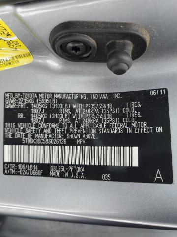 Photo 12 VIN: 5TDDK3DC5BS026126 - TOYOTA SIENNA XLE 