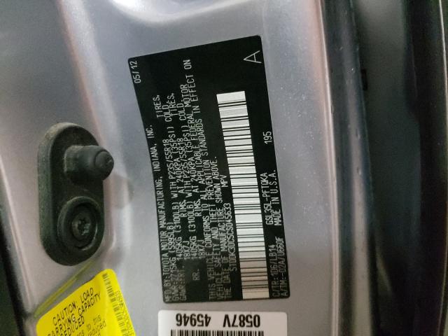 Photo 9 VIN: 5TDDK3DC5CS045633 - TOYOTA SIENNA XLE 