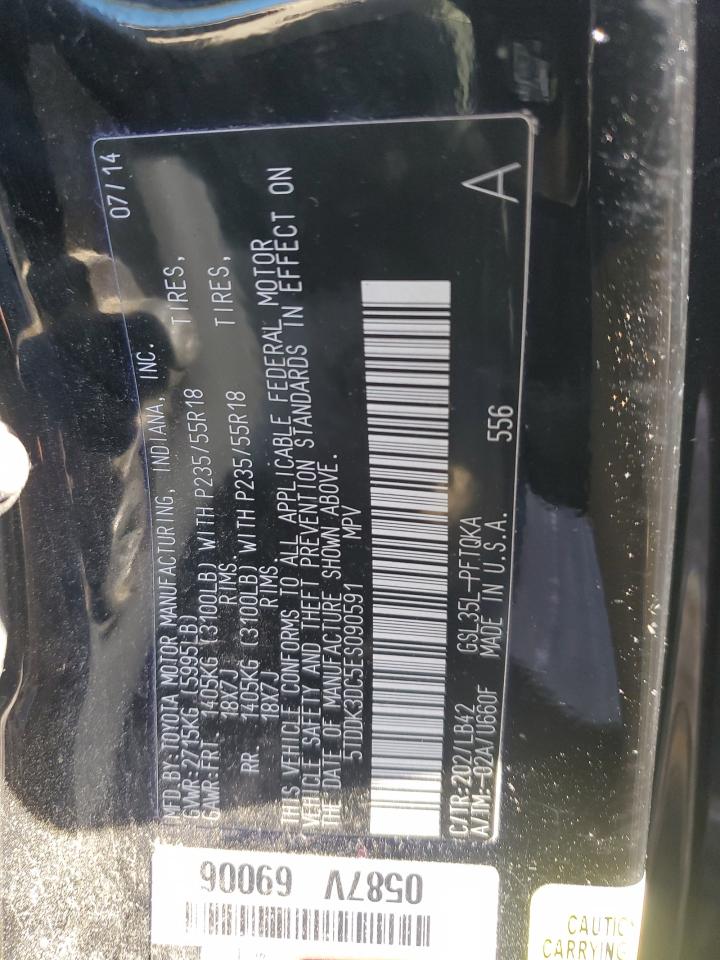 Photo 11 VIN: 5TDDK3DC5ES090591 - TOYOTA SIENNA 