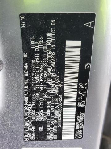 Photo 12 VIN: 5TDDK3DC6BS004958 - TOYOTA SIENNA XLE 