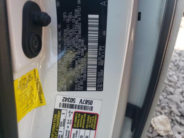 Photo 12 VIN: 5TDDK3DC6DS051071 - TOYOTA SIENNA XLE 