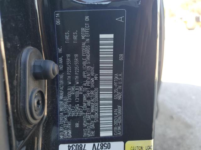 Photo 12 VIN: 5TDDK3DC6ES088820 - TOYOTA SIENNA XLE 