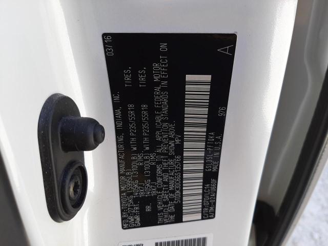 Photo 9 VIN: 5TDDK3DC6GS135766 - TOYOTA SIENNA XLE 