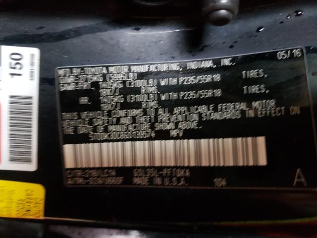 Photo 9 VIN: 5TDDK3DC6GS139574 - TOYOTA SIENNA XLE 