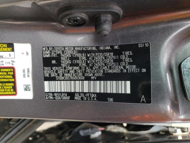 Photo 12 VIN: 5TDDK3DC7BS003608 - TOYOTA ALL MODELS 