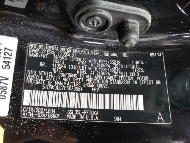 Photo 12 VIN: 5TDDK3DC7ES073064 - TOYOTA SIENNA XLE 