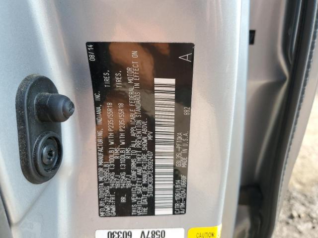 Photo 13 VIN: 5TDDK3DC7ES092407 - TOYOTA SIENNA XLE 