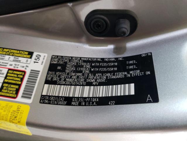 Photo 12 VIN: 5TDDK3DC7GS142810 - TOYOTA SIENNA XLE 