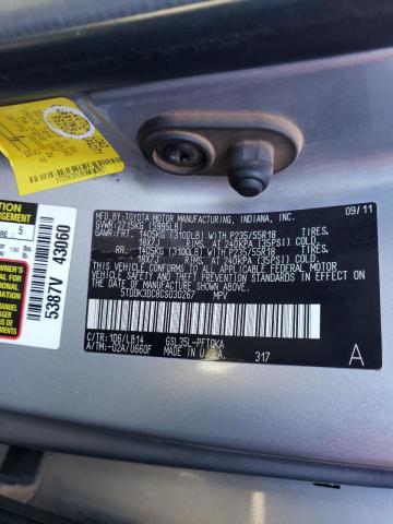 Photo 9 VIN: 5TDDK3DC8CS030267 - TOYOTA SIENNA XLE 