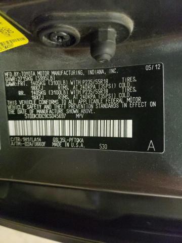 Photo 12 VIN: 5TDDK3DC9CS045697 - TOYOTA SIENNA XLE 