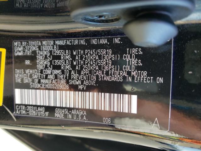 Photo 12 VIN: 5TDDK3EH0DS209026 - TOYOTA HIGHLANDER 