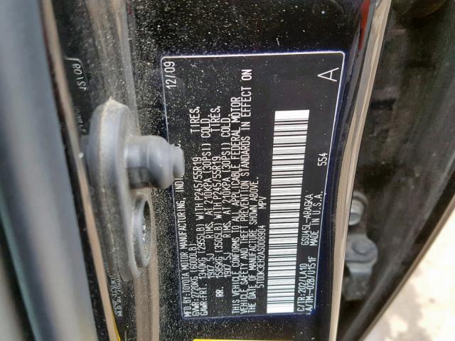 Photo 9 VIN: 5TDDK3EH2AS008904 - TOYOTA HIGHLANDER 