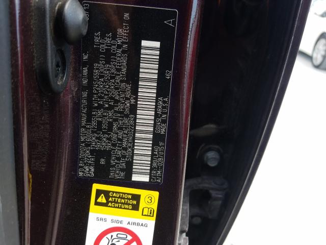 Photo 9 VIN: 5TDDK3EH4DS223849 - TOYOTA HIGHLANDER 