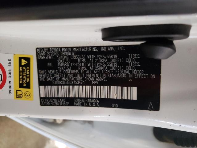 Photo 12 VIN: 5TDDK3EH5CS153471 - TOYOTA HIGHLANDER 