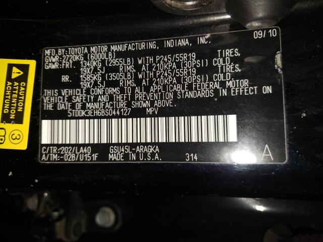 Photo 9 VIN: 5TDDK3EH6BS044127 - TOYOTA HIGHLANDER 