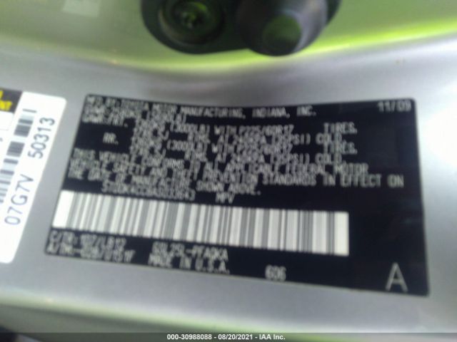 Photo 8 VIN: 5TDDK4CC8AS033643 - TOYOTA SIENNA 