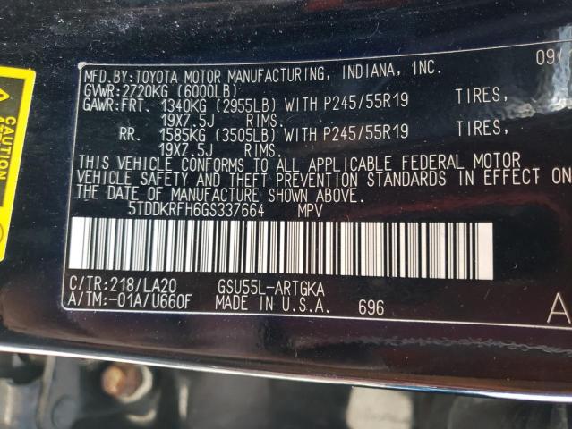 Photo 12 VIN: 5TDDKRFH6GS337664 - TOYOTA HIGHLANDER 