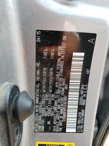 Photo 12 VIN: 5TDDKRFH7FS161867 - TOYOTA HIGHLANDER 