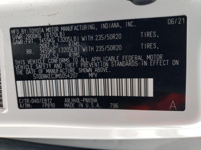 Photo 13 VIN: 5TDDRKEC3MS054207 - TOYOTA SIENNA XSE 