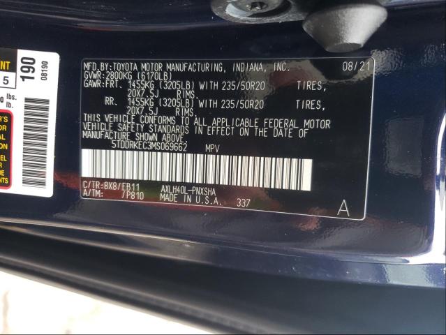 Photo 9 VIN: 5TDDRKEC3MS069662 - TOYOTA SIENNA XSE 