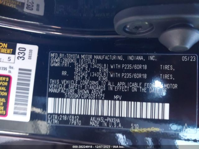 Photo 8 VIN: 5TDDSKFC9PS091172 - TOYOTA SIENNA 