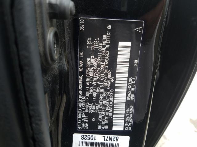 Photo 9 VIN: 5TDDW5G13AS036310 - TOYOTA SEQUOIA PL 