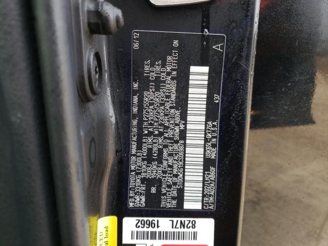 Photo 13 VIN: 5TDDW5G19CS069878 - TOYOTA SEQUOIA PL 