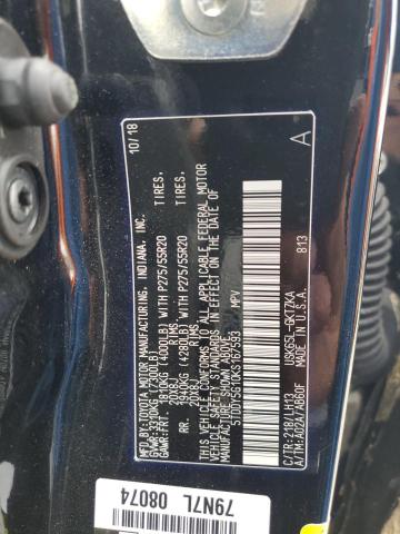 Photo 12 VIN: 5TDDY5G10KS167593 - TOYOTA SEQUOIA PL 