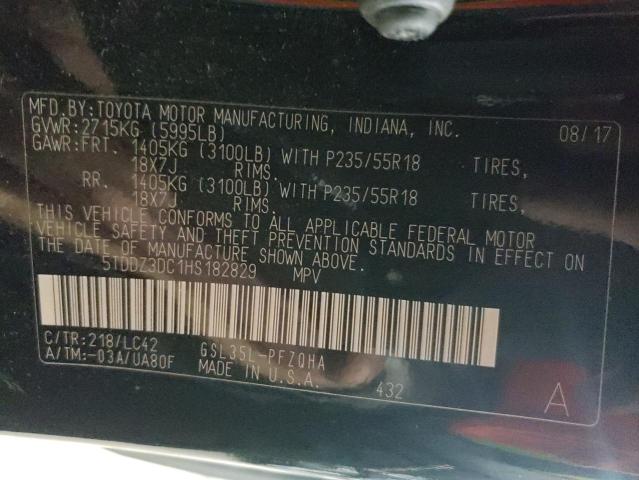 Photo 12 VIN: 5TDDZ3DC1HS182829 - TOYOTA SIENNA XLE 