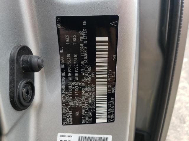 Photo 12 VIN: 5TDDZ3DC1KS210801 - TOYOTA SIENNA XLE 