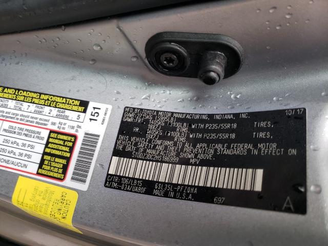 Photo 9 VIN: 5TDDZ3DC2HS186999 - TOYOTA SIENNA XLE 