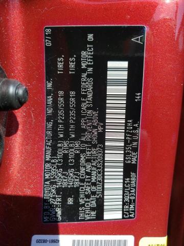 Photo 13 VIN: 5TDDZ3DC3JS209373 - TOYOTA SIENNA XLE 