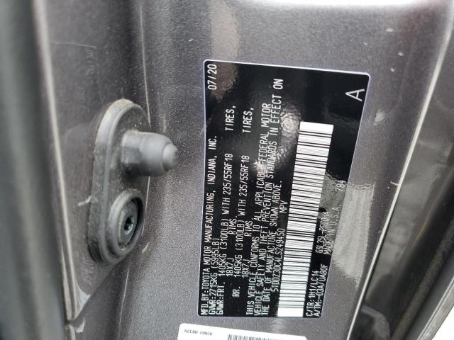 Photo 9 VIN: 5TDDZ3DC4LS249450 - TOYOTA SIENNA XLE 